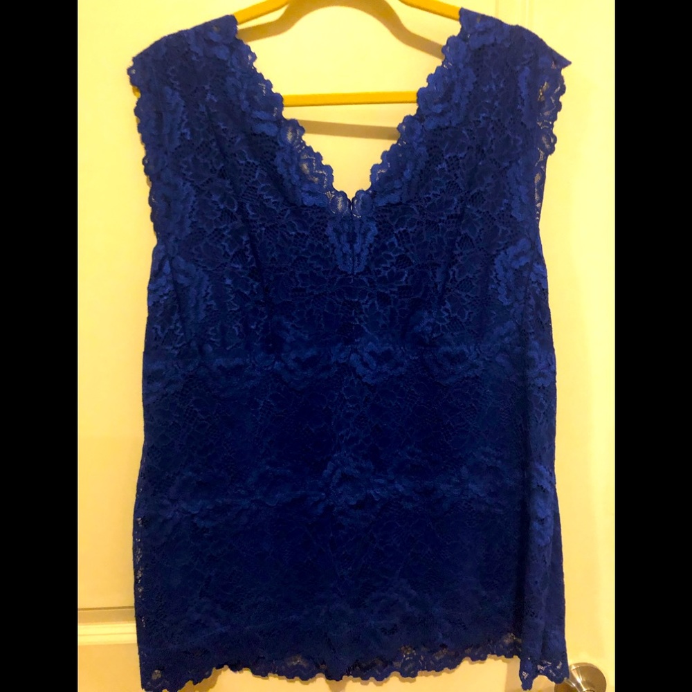 Royal blue lace top